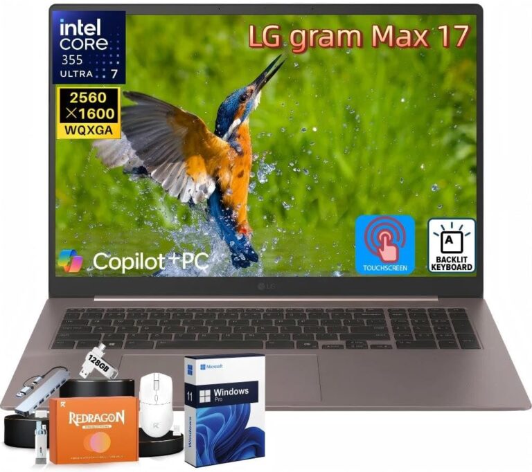 LG gram Max 17 Inch Touchscreen Laptop, Intel Core Ultra 7 355, 32 GB RAM
